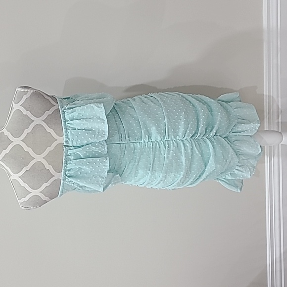 Evilly Bazir Seafom Green Off Shoulder Ruffle Dress - Picture 7 of 8